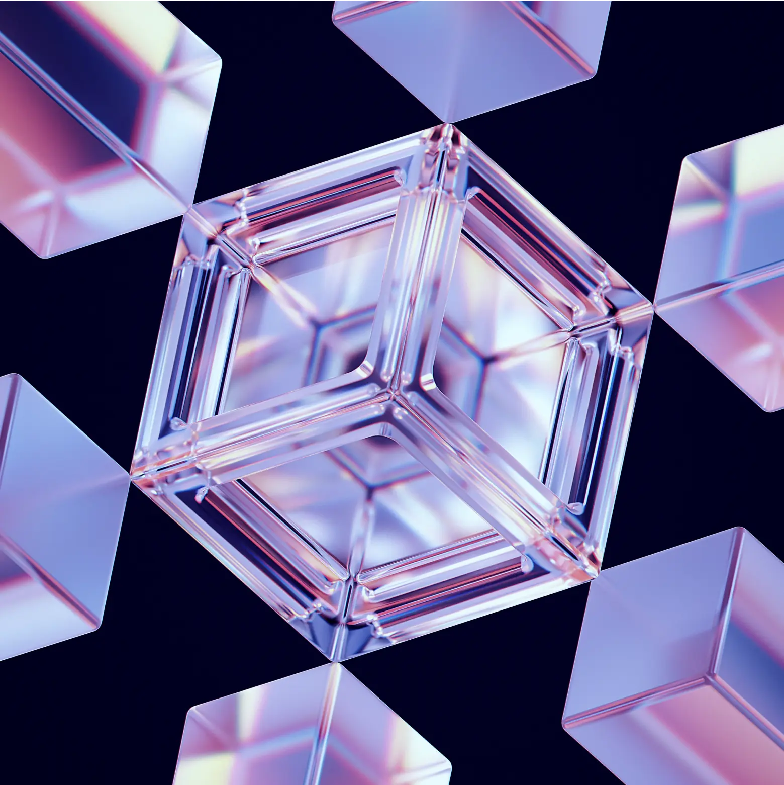 3D Render of cubes