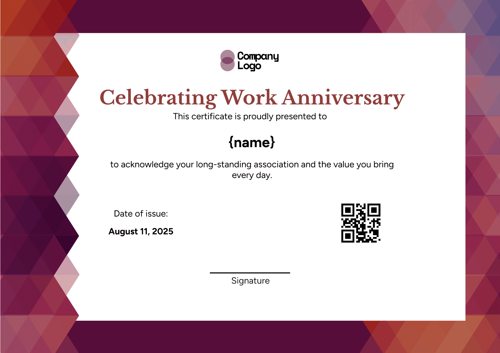 Wauld - Professional and attractive green recognition badge template