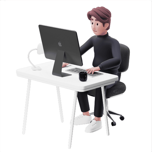 תמונה של איש בונה אתר