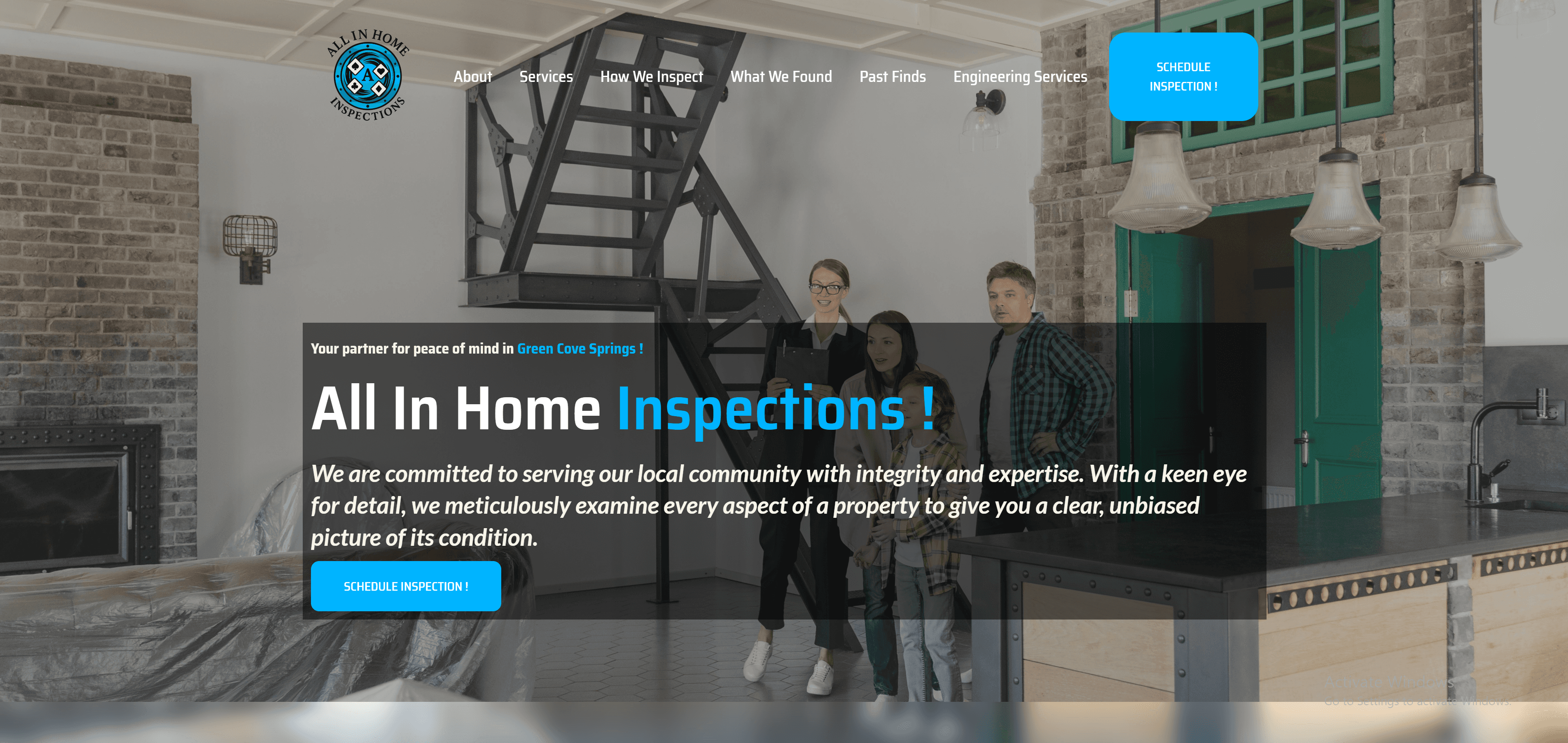 All In Home Inspections Website