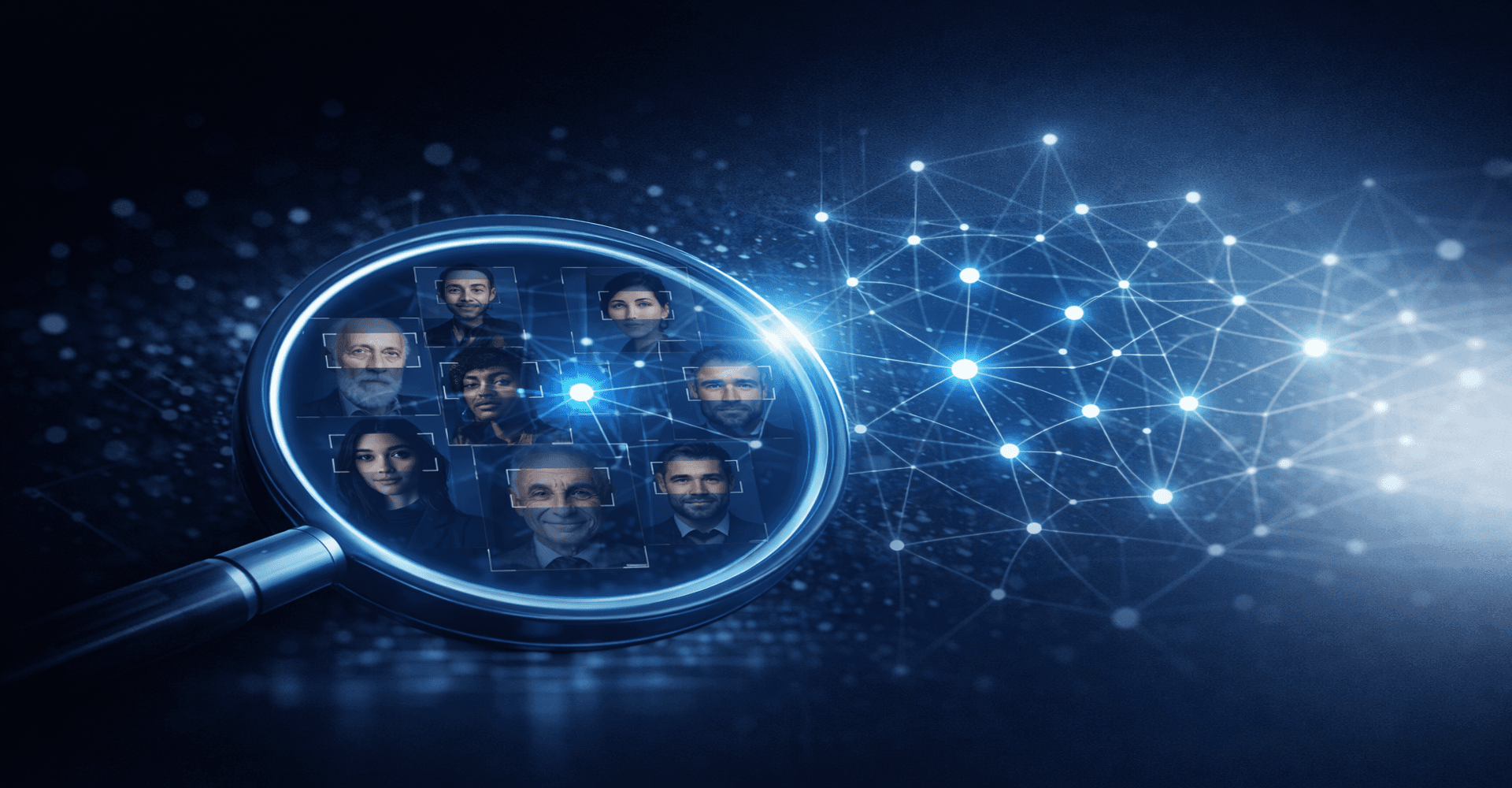 Grid of profiles images being scanned