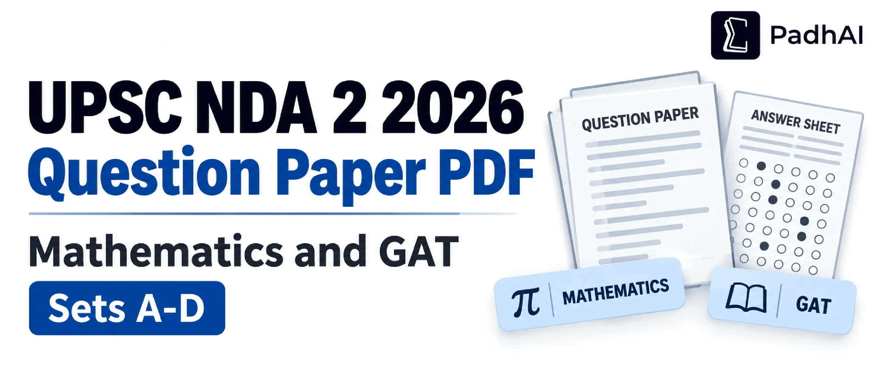 UPSC NDA 2 2026 Question Paper Maths and GAT