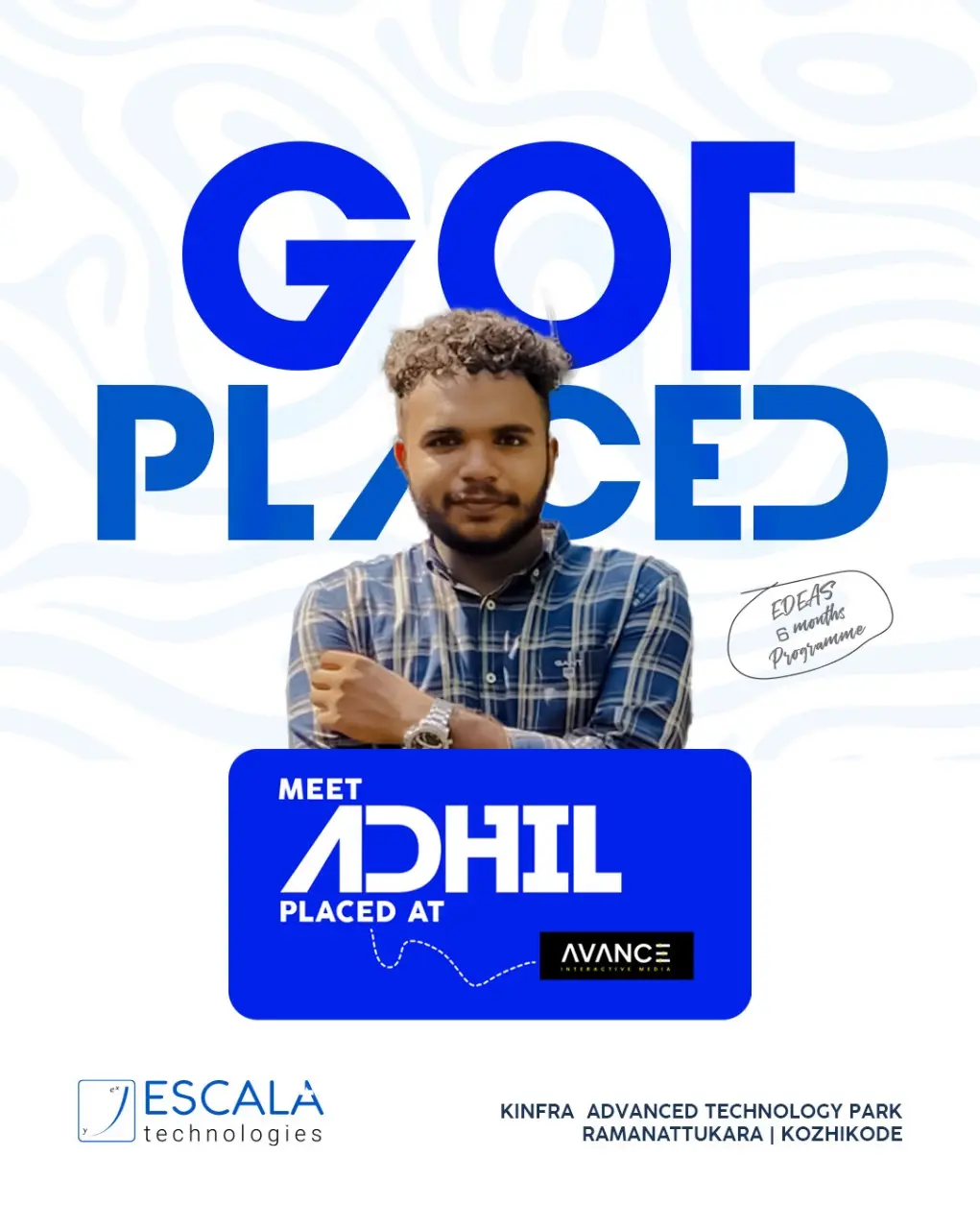 Another successful placement at Avance company through our Entrepreneurship and Digital Marketing program.