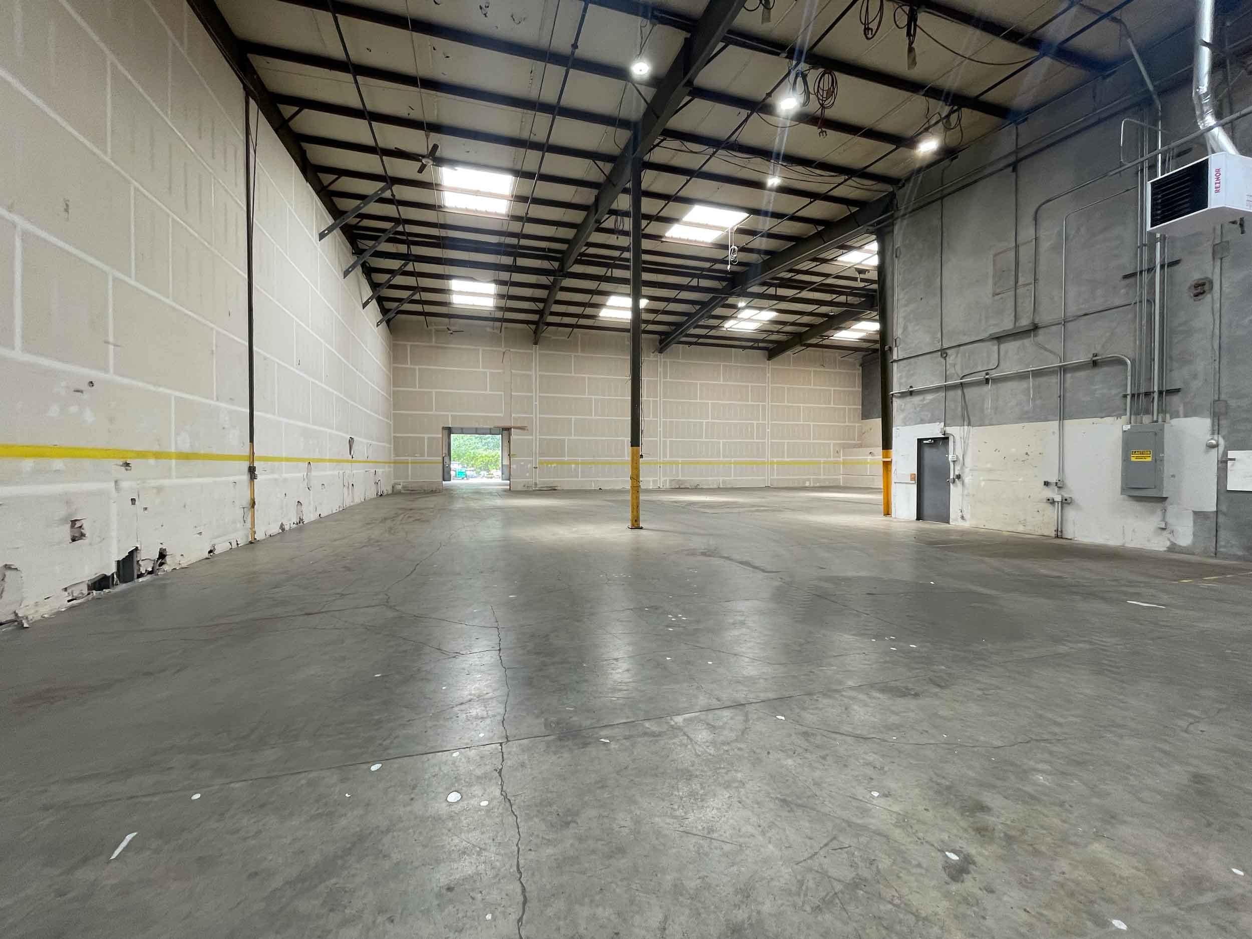 Interior of empty warehouse previously owned by Ideal Property Investments LLC