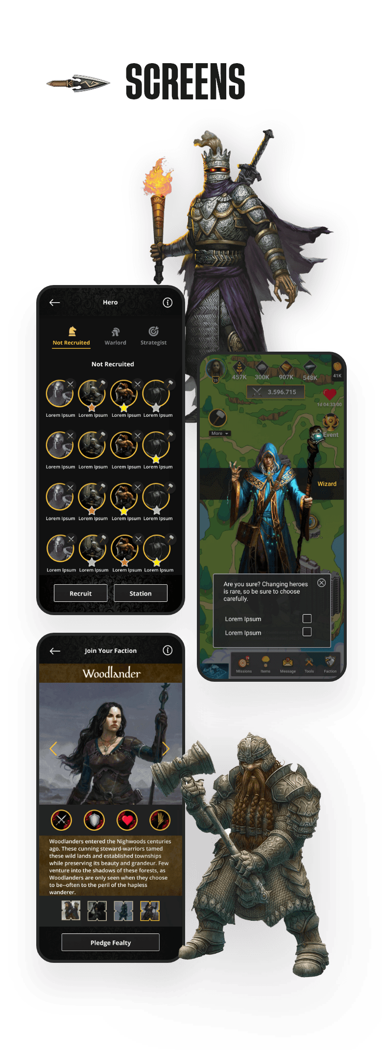 Mobile Screen Designs of this project.
