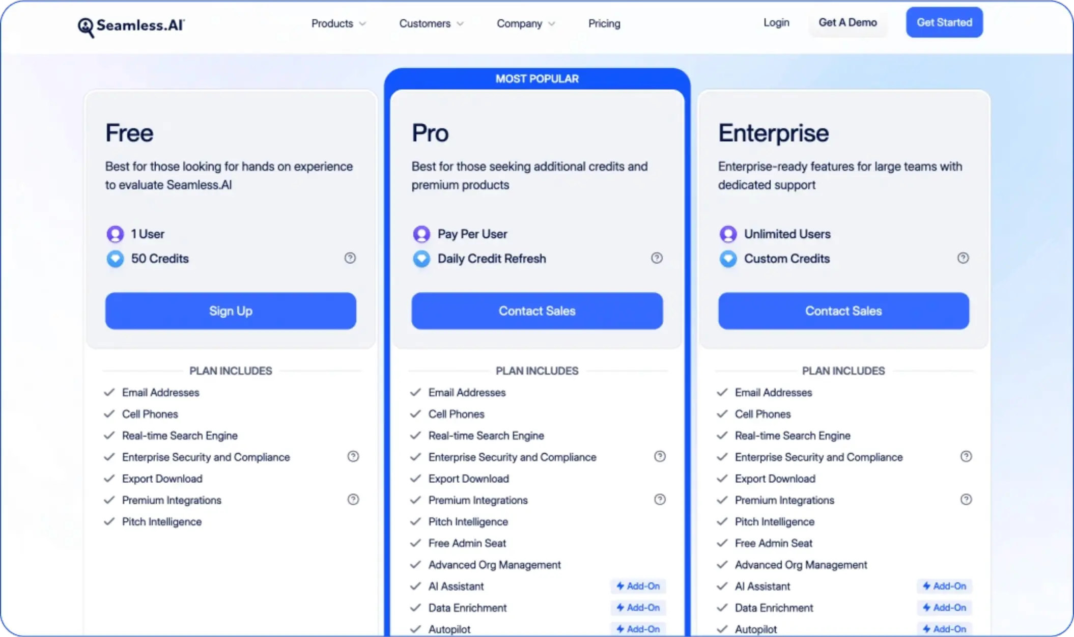 seamless.ai pricing