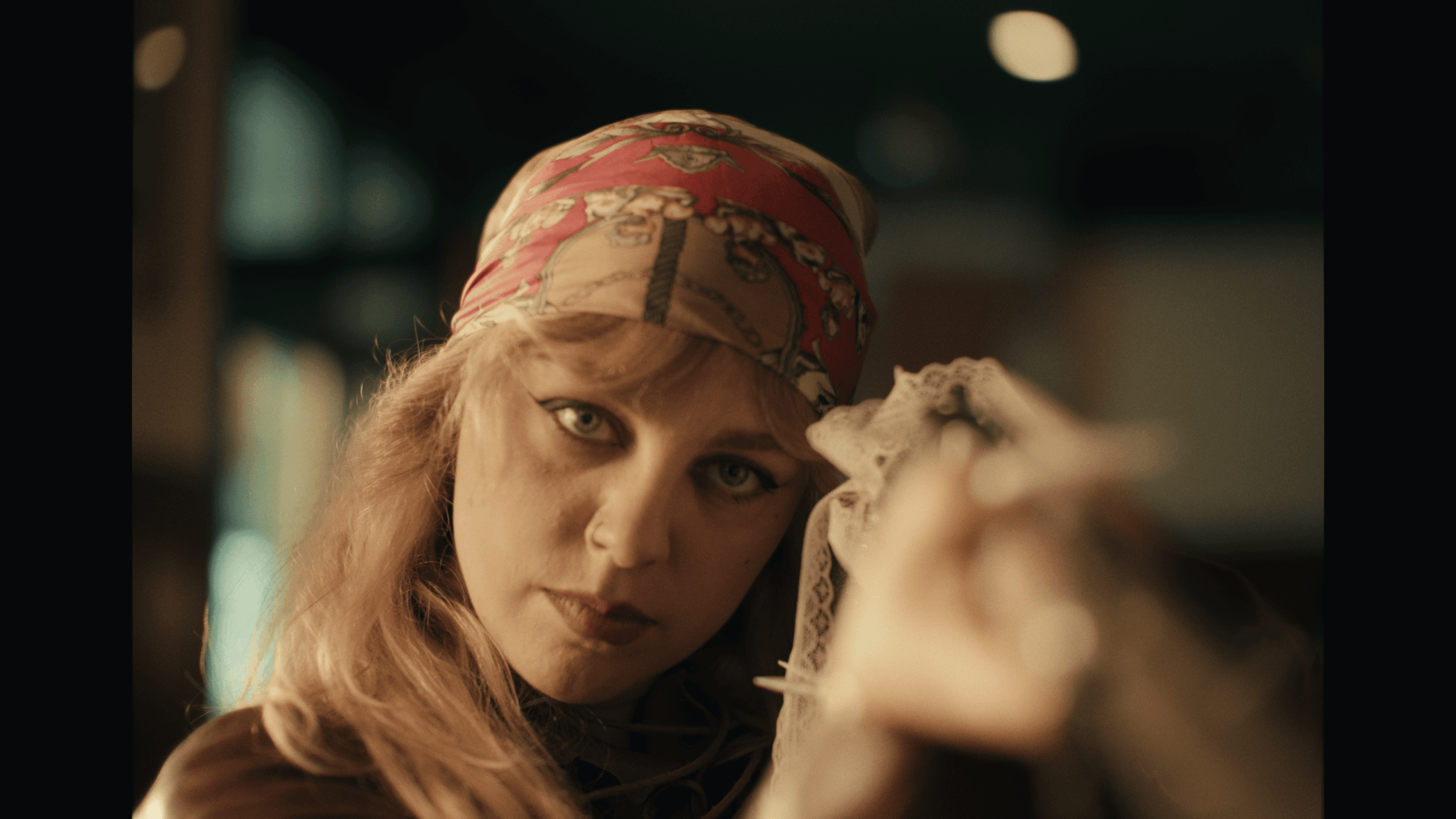 Lady Gaga playing piano