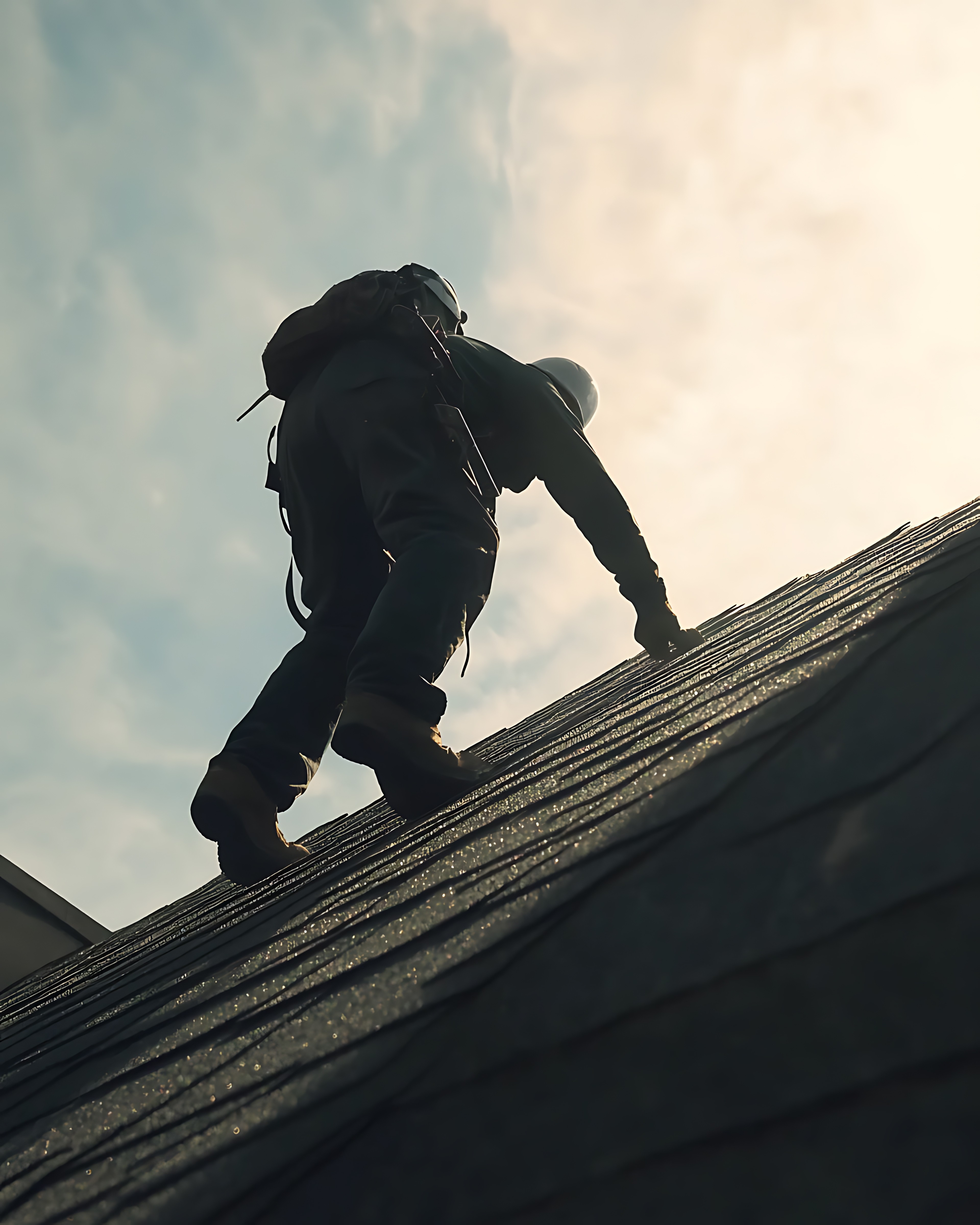 SkyVision Roofing Dealer Performing Roof Inspection