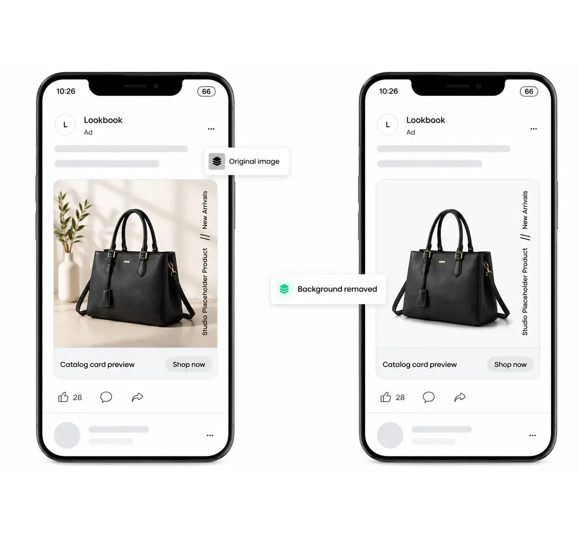 catalog ads remove background | dpa catalog ads | flow by pansyer