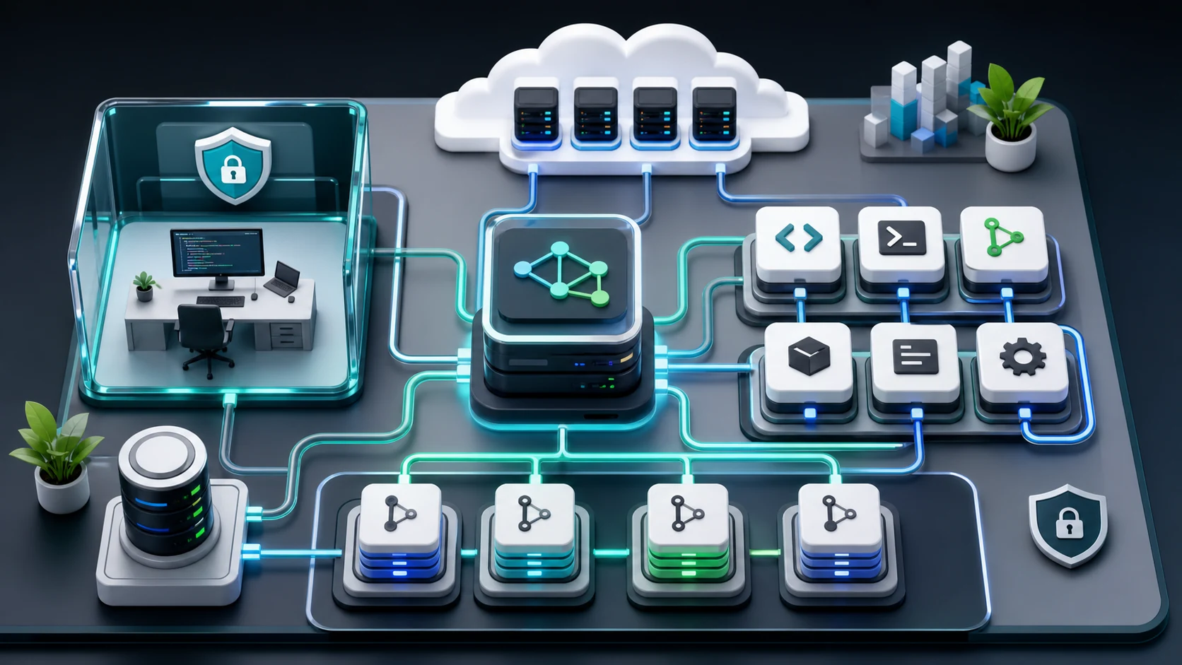 Self-hosted coding agent infrastructure with secure runtime, repositories, and model routing
