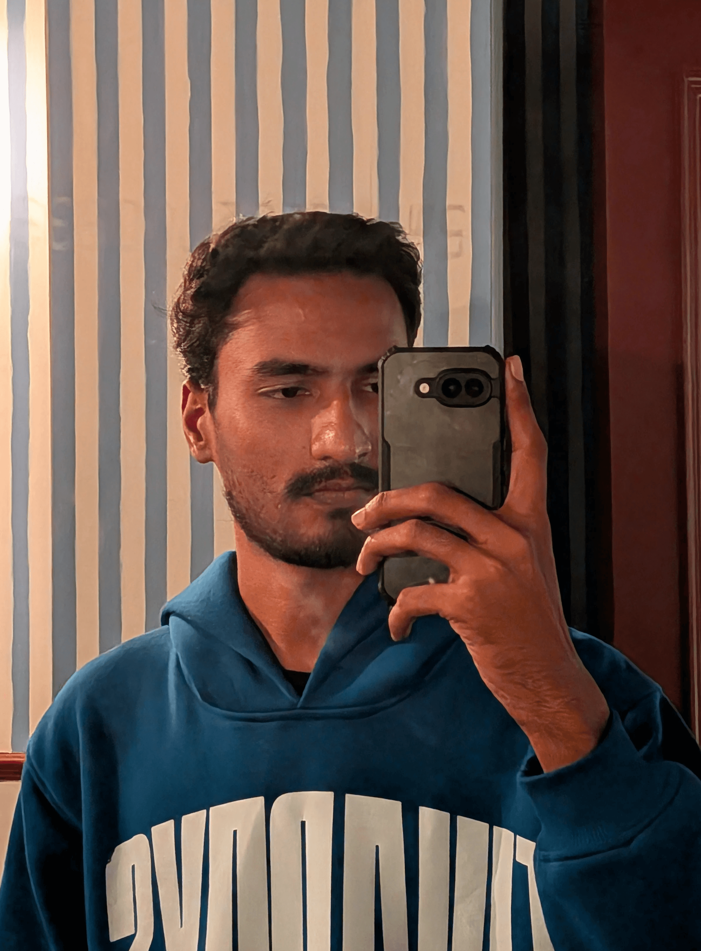 Portrait of portfolio creator – front view