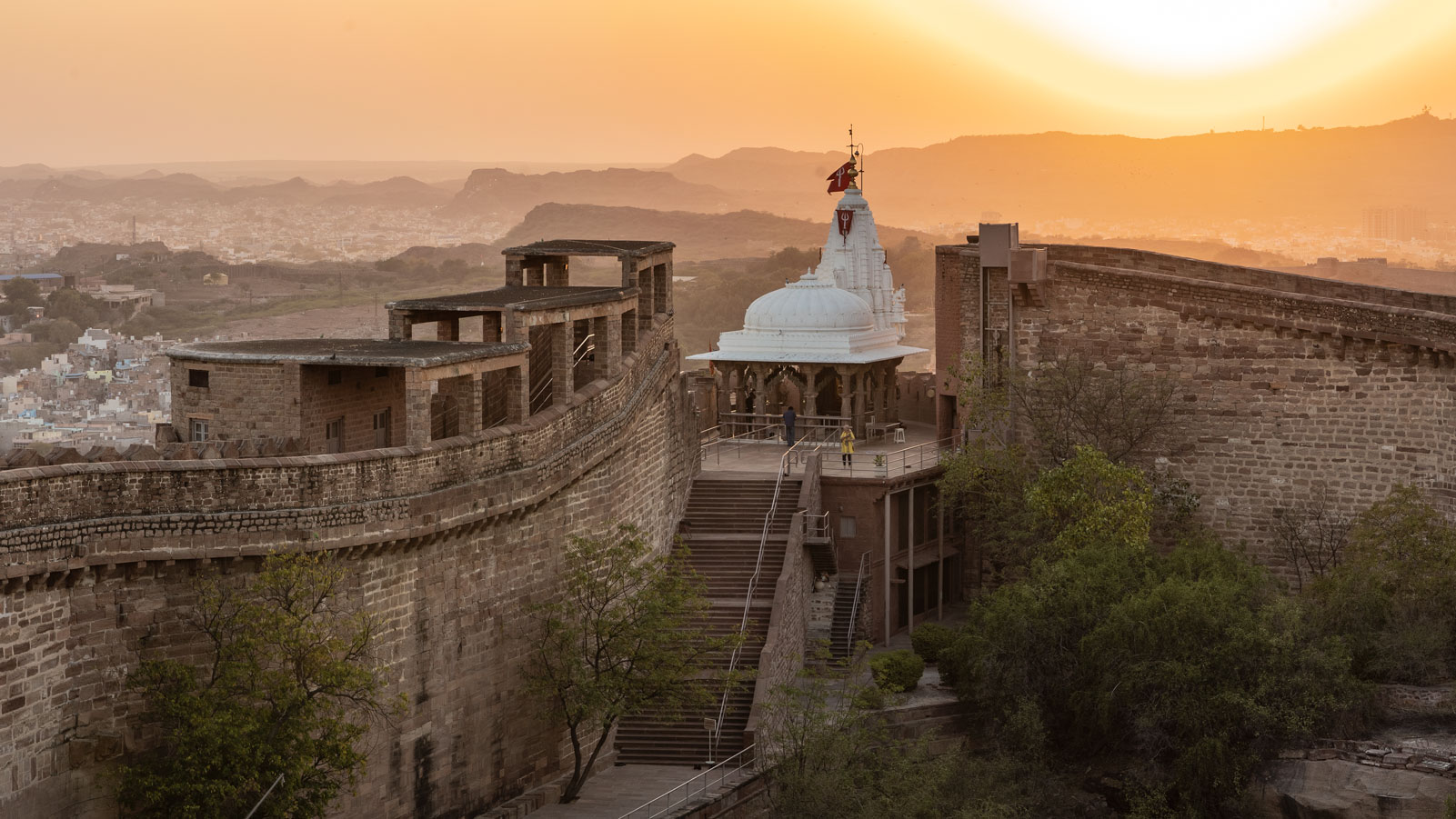 The temple inside the Meragharth fort, from where the entire Jodhpur can be seen