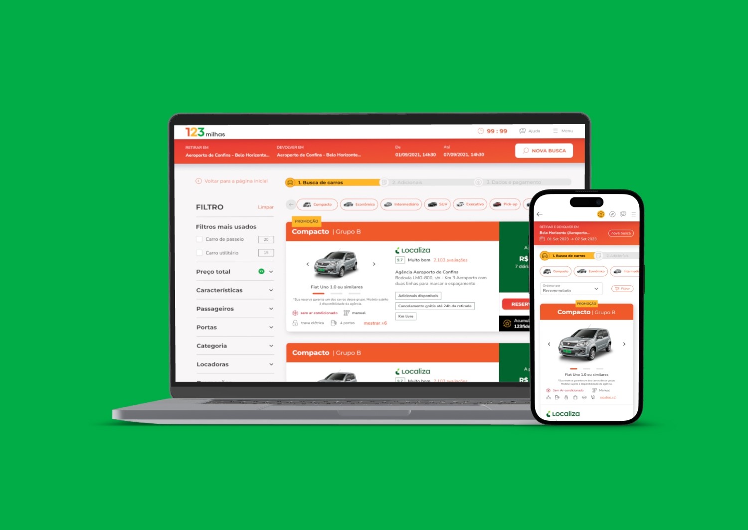 a cell phone on a bench