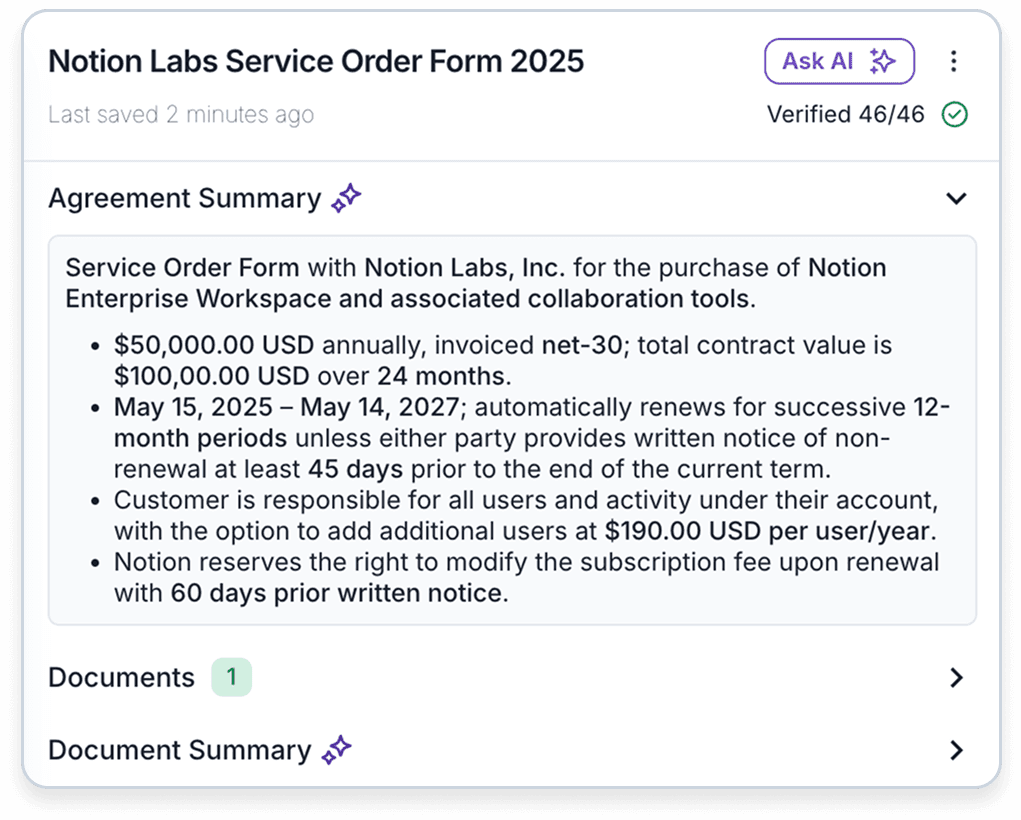 Chat with BRM AI about your vendors.