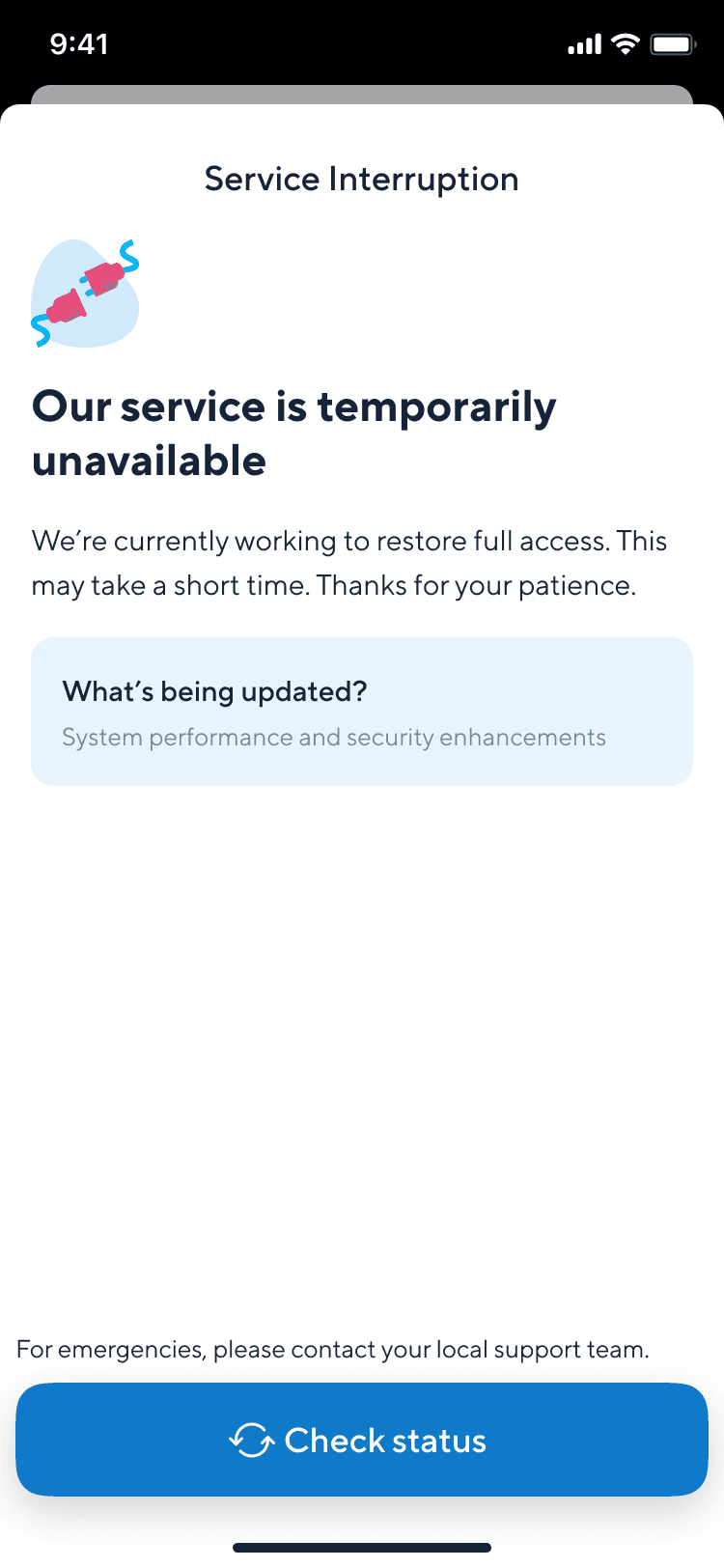 Doctolib Connect Maintenance state
