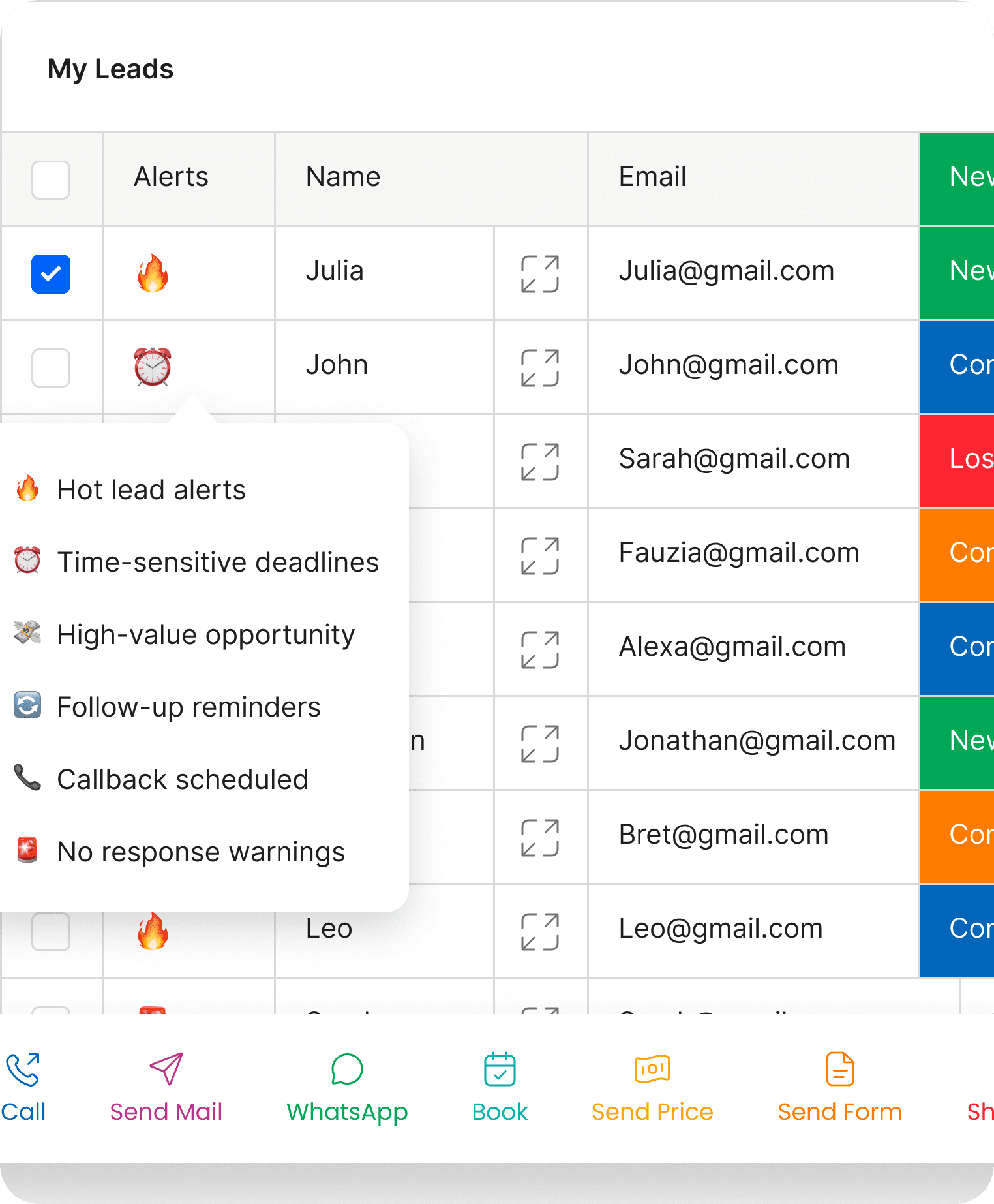An image of Freelio's project ui