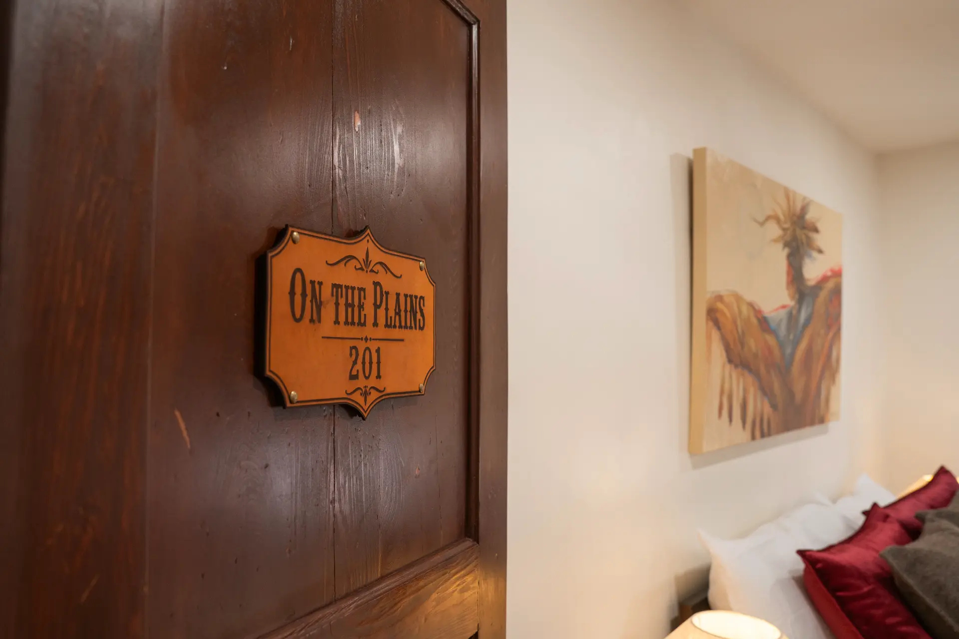 On the Plains 201 room door