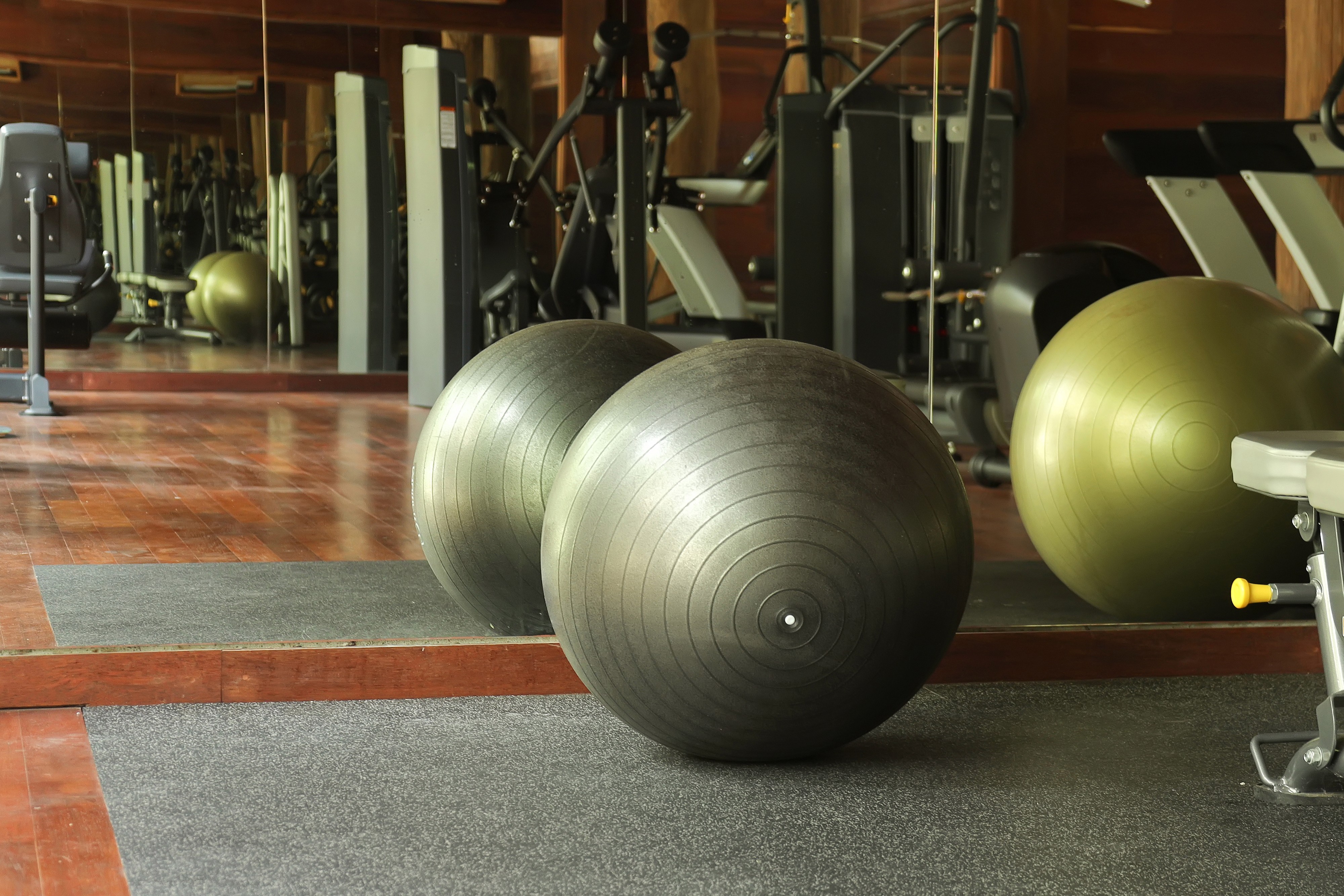 Gym and pilates equipment.