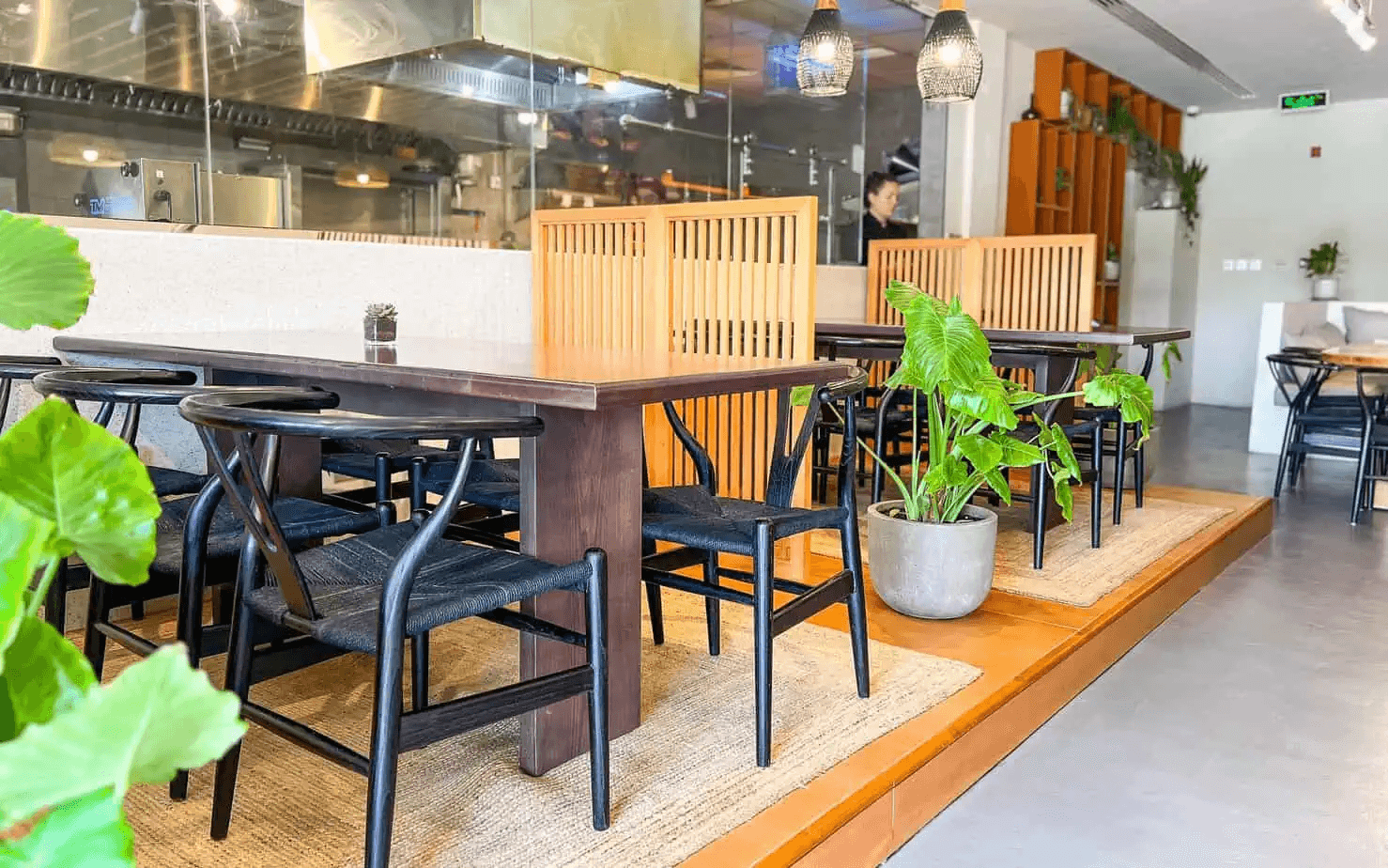Clean, modern, pet-friendly restaurant at Lila Taqueria.