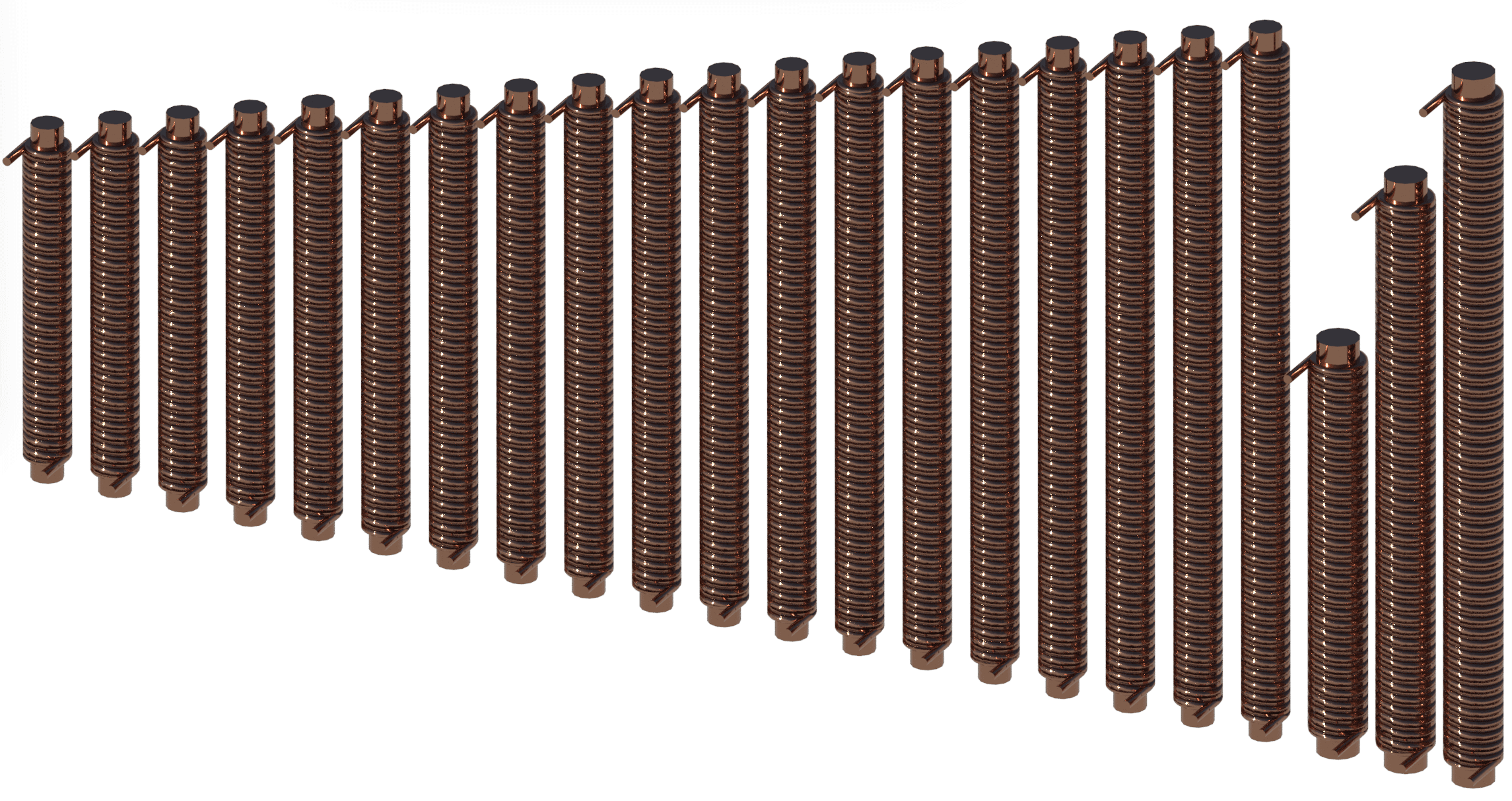 Render showing possible types for the Thermodrain inline heat exchanger.