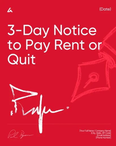 3-Day Notice to Pay Rent or Quit 