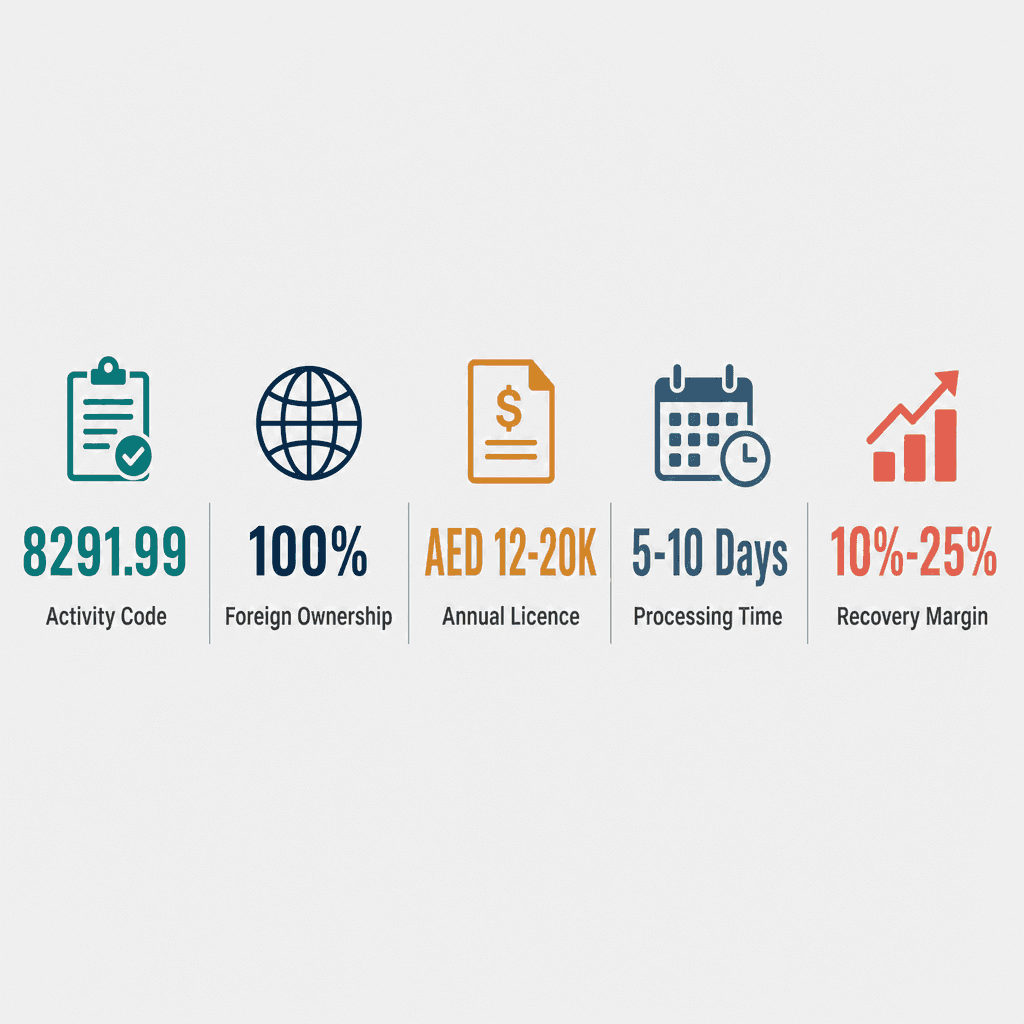 Infographic: Personal Debt Collection Business License in Dubai