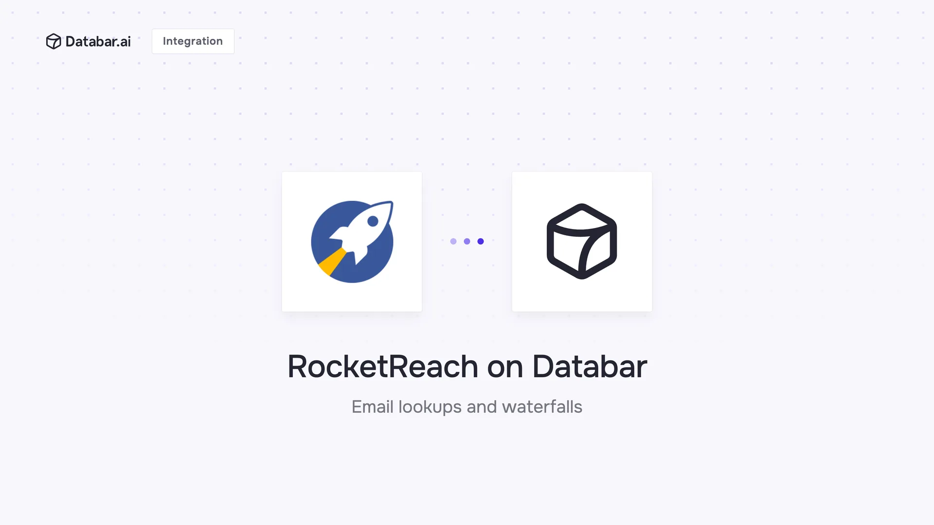 RocketReach on Databar: Email Lookups and Waterfalls