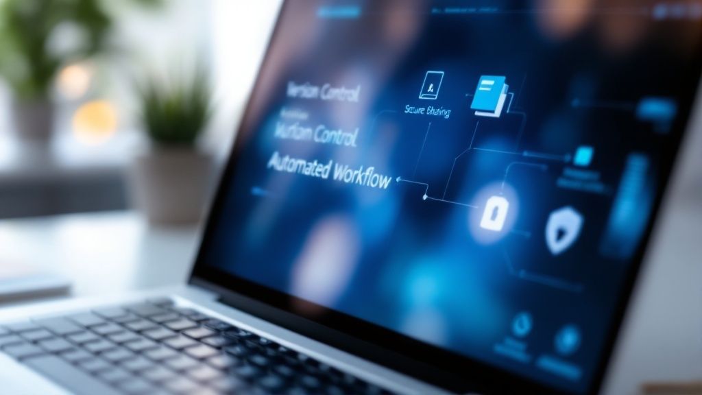 Speak4Me – A graph showing an upward trend with various business icons, symbolizing growth driven by cloud technology.