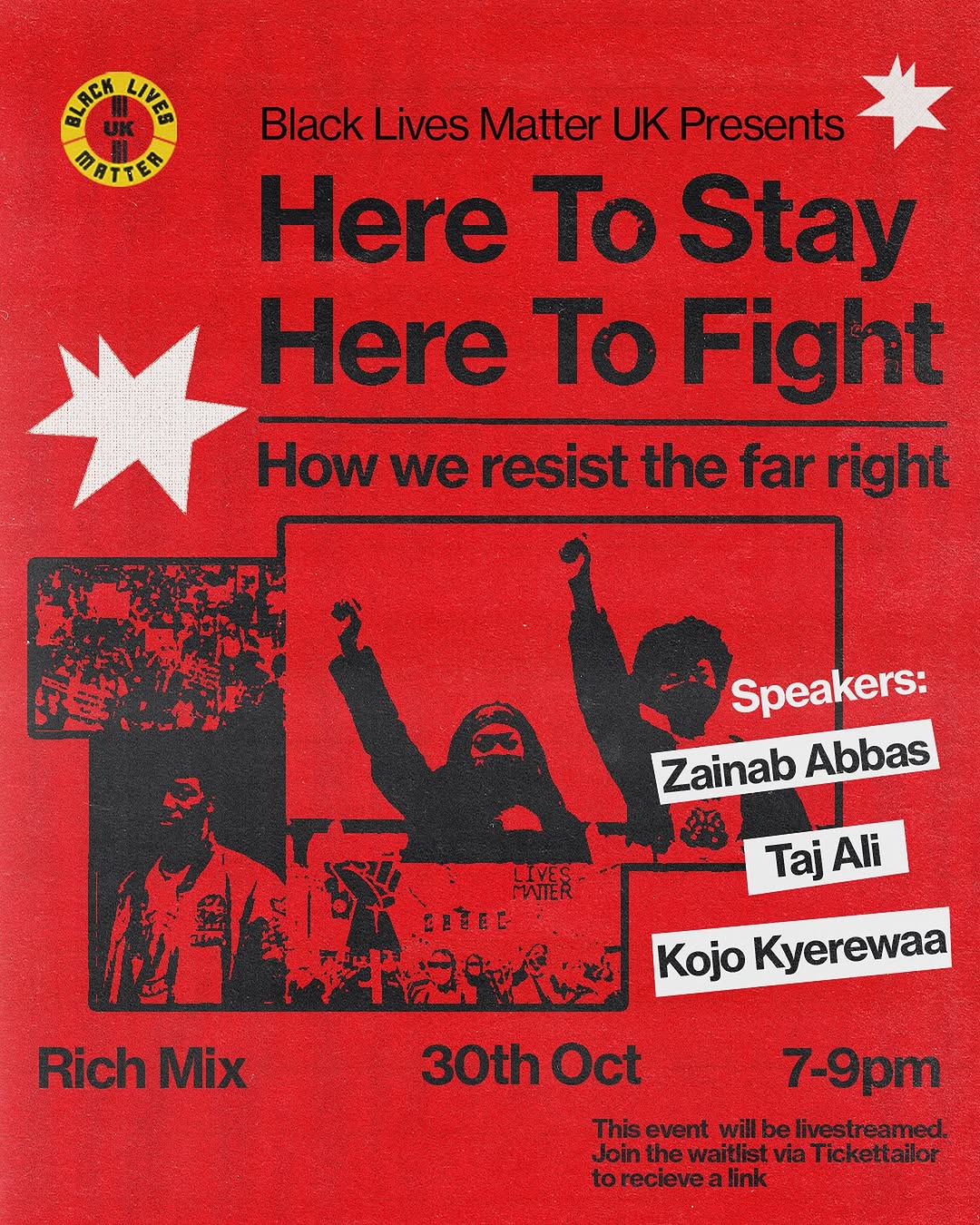 ARM Illustration with Migrants Organise, Maslaha, Right to Remain and BLMUK