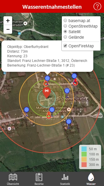 Grisu Lower Austria - Water Extraction Points