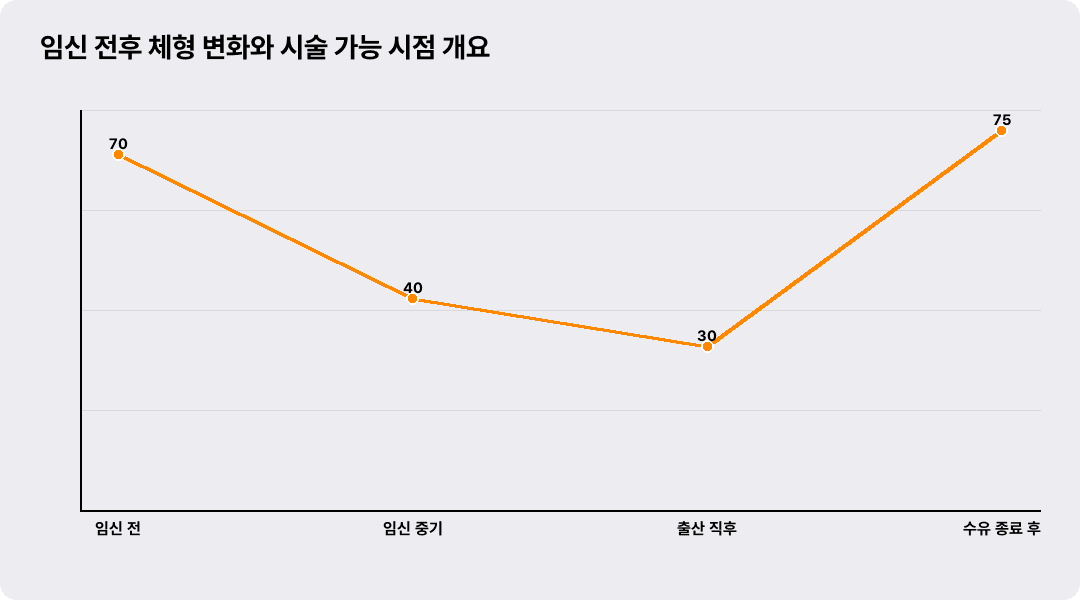 임신 전후 체형 변화와 시술 가능 시점 개요