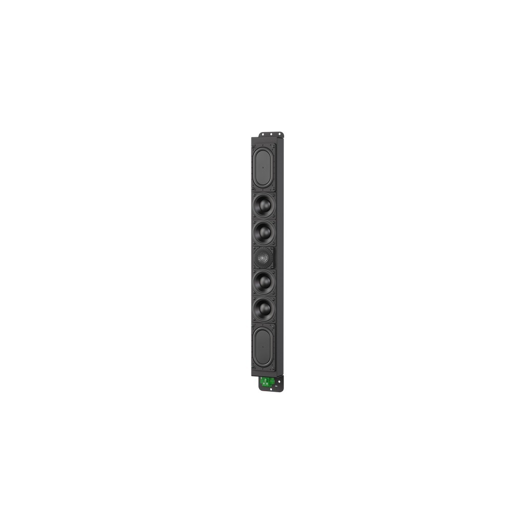 Soundbar speaker array with multiple drivers.