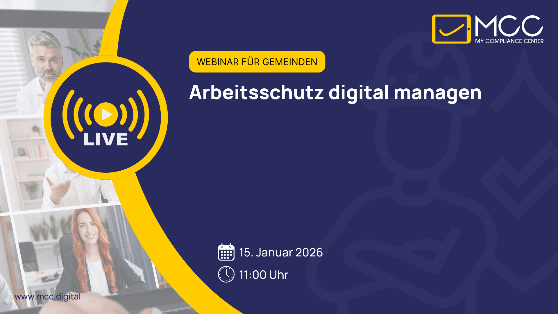 Live-Webinar speziell für Gemeinden: Arbeitsschutz digital managen - So haben Sie alle Aufgaben systematisch im Griff!