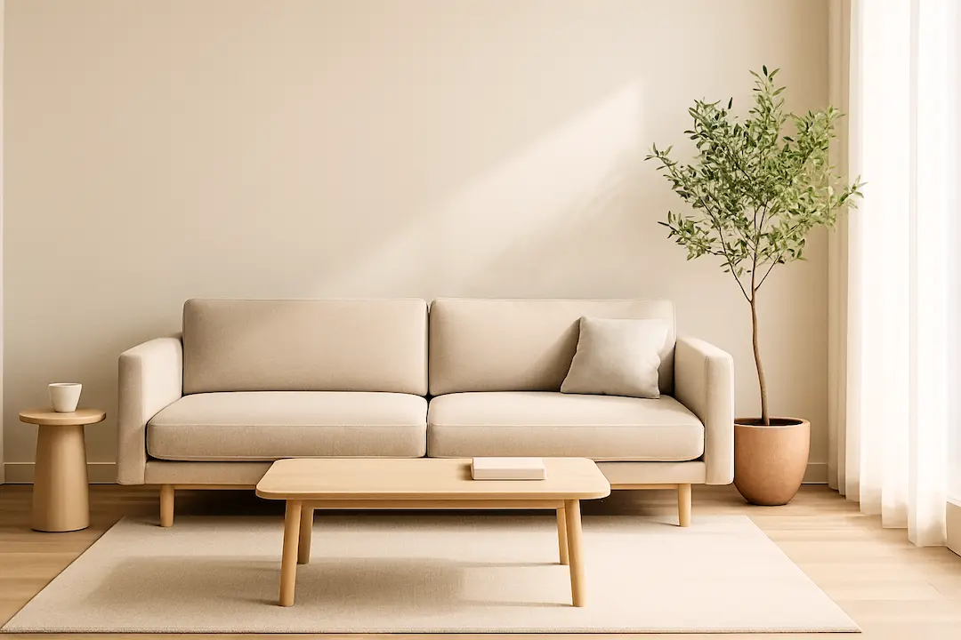 Minimalistischer Wohnzimmer Bereich