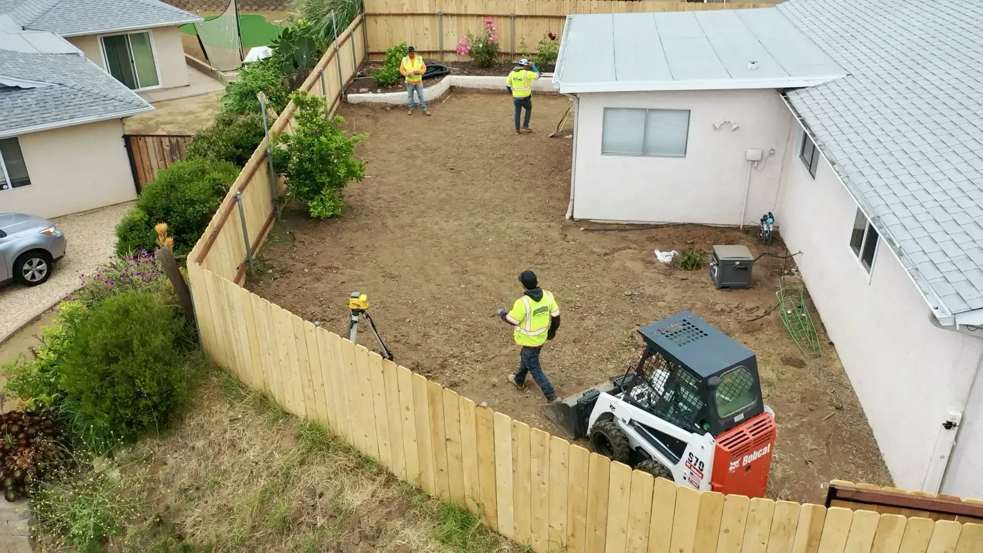 Side yard before patio work began