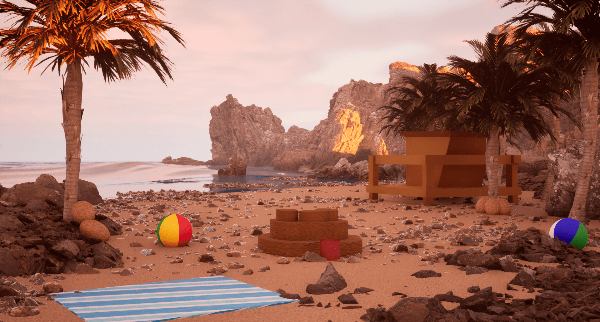 Blockout of the Scene
