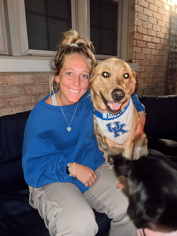 Portrait of portfolio creator – back view