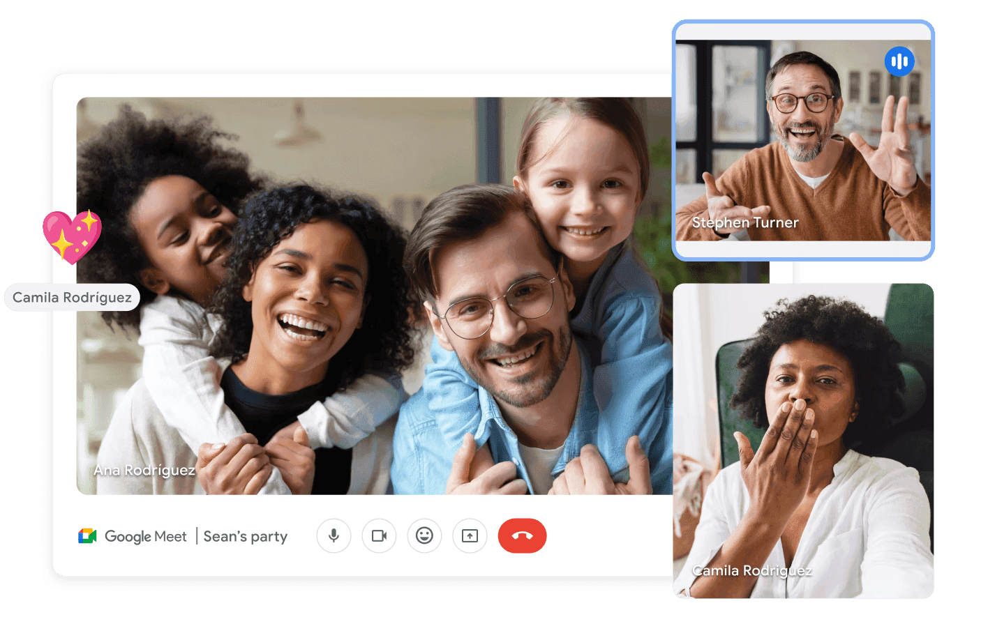 Interface of Google Meet