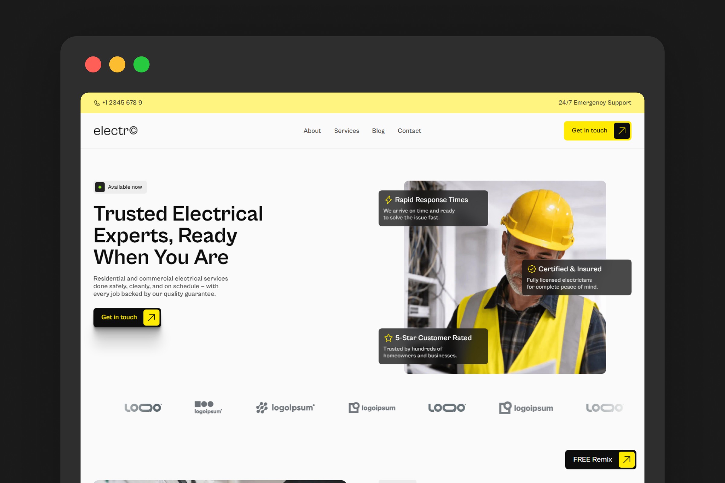 Electr@ electrician framer template
