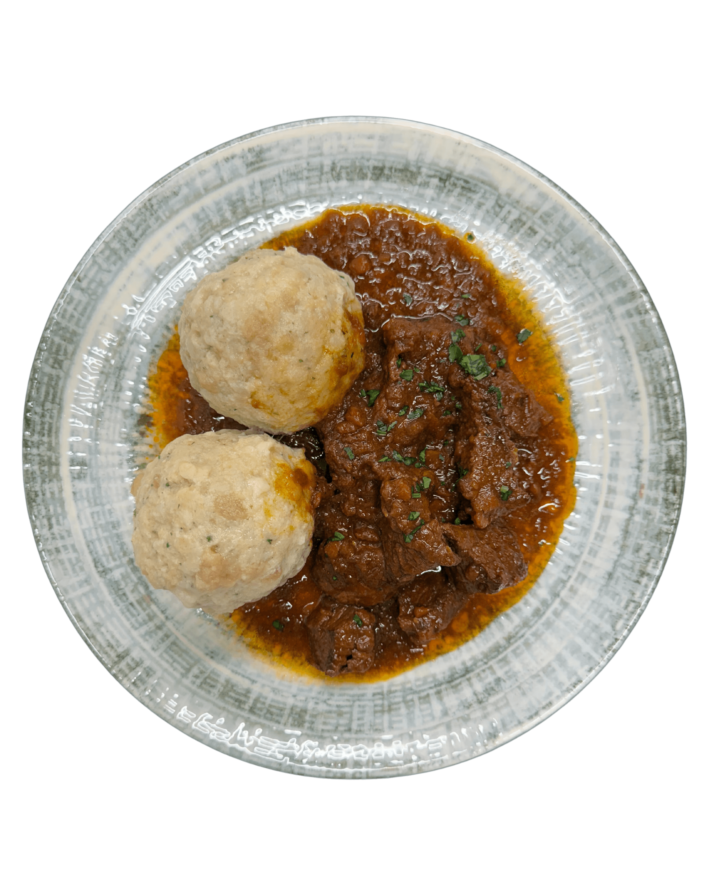 food served on a white plate