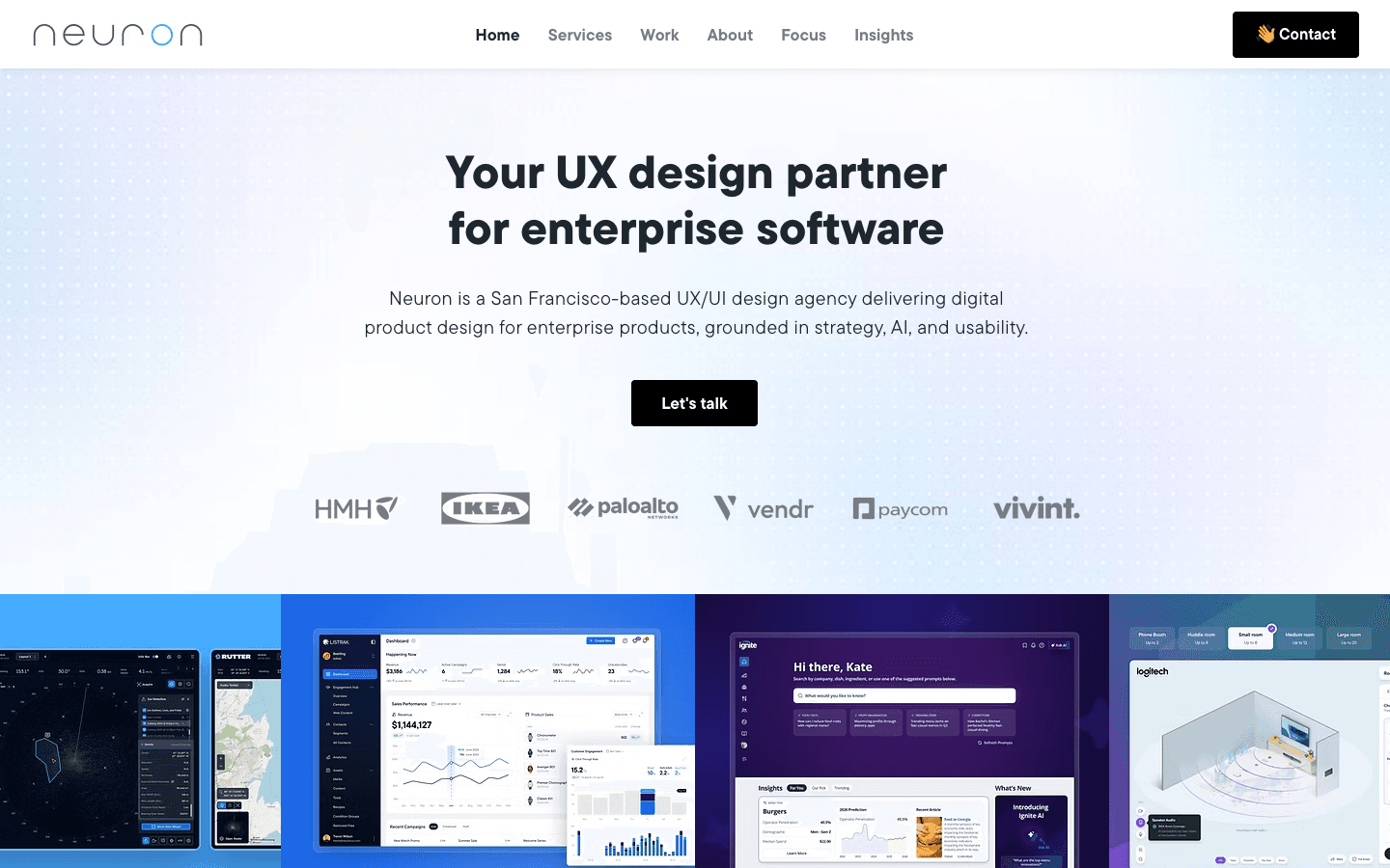 Neuron: Strategy-first, journey mapping, business-aligned design listed among the best b2c landing page design agencies for b2c expertise