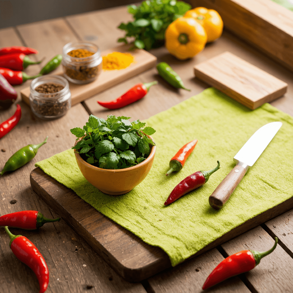 product photography of a set of chili pepper shapes