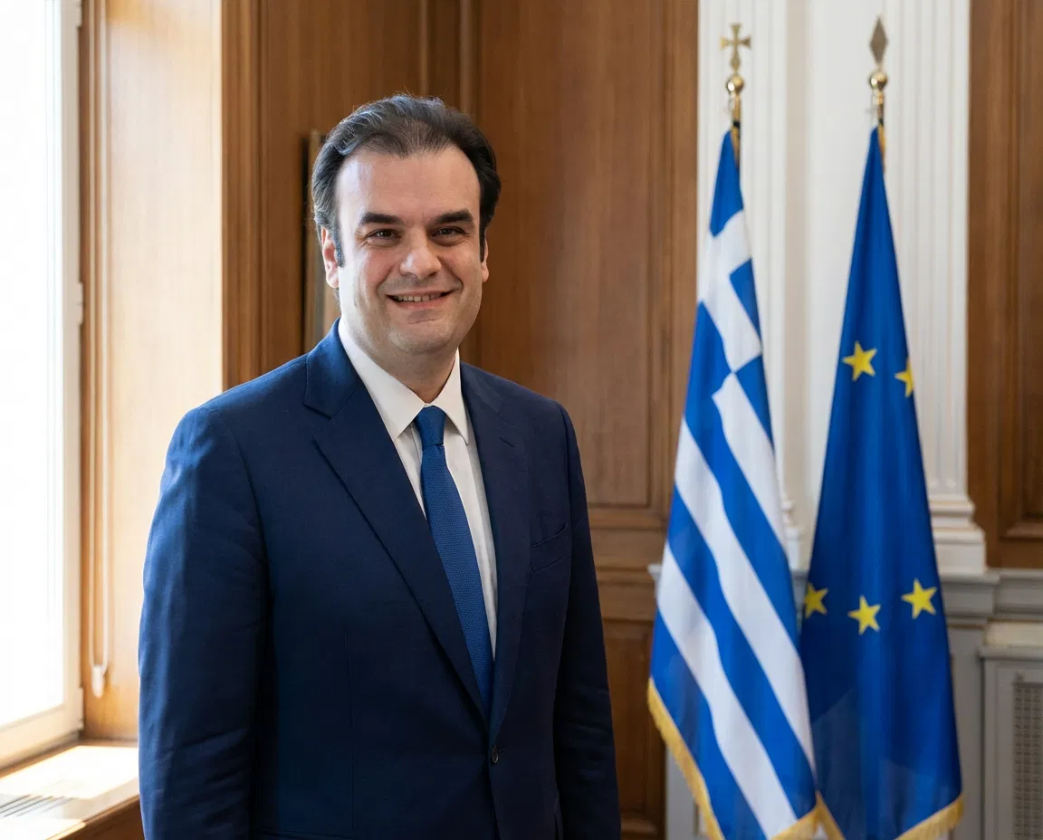 Kyriakos Pierrakakis in a professional government setting.