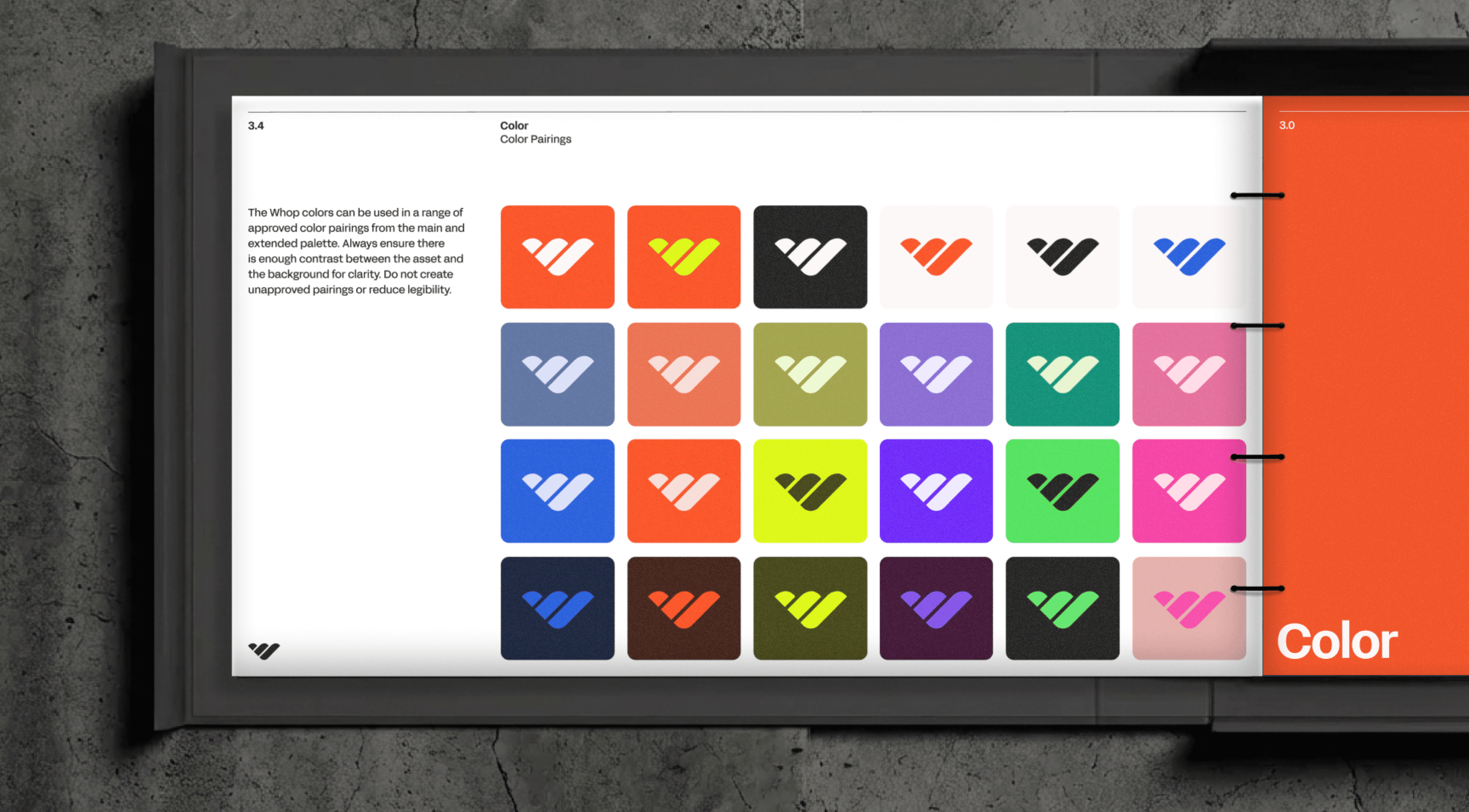 Whop Guidelines Colour Pairings Mockup