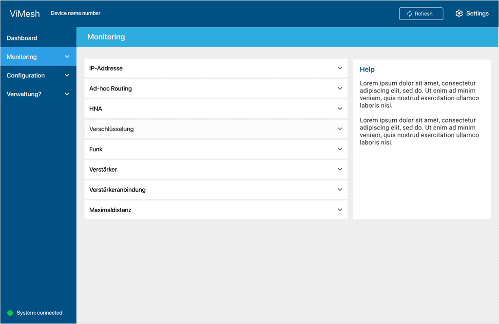 UI Design - Communication Node Web Apllication