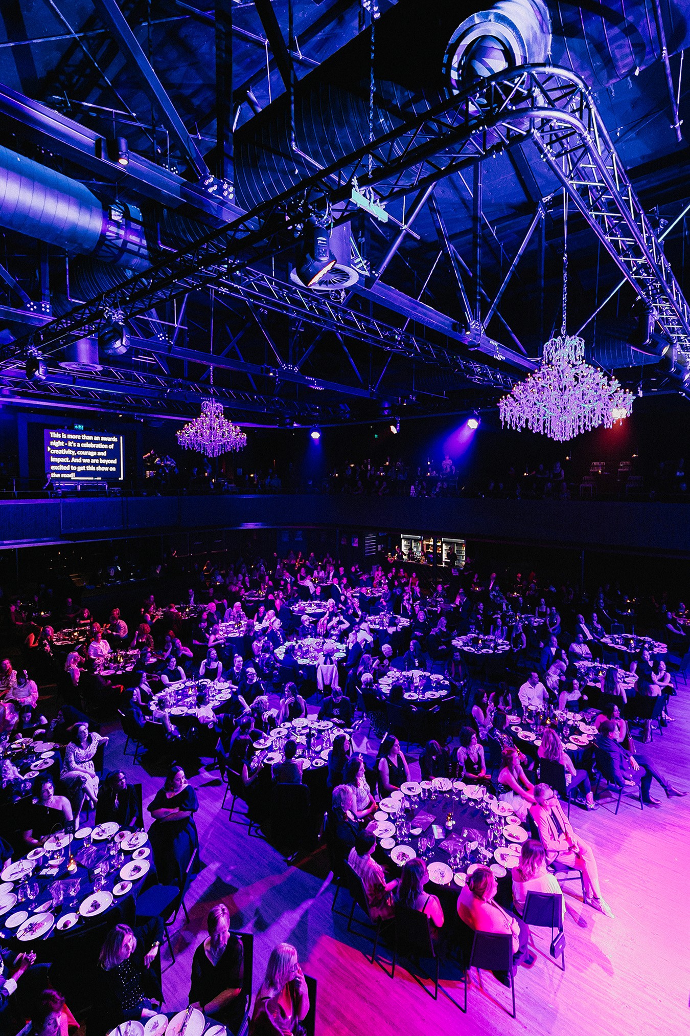 Banquet Table Setting at the Fortitude Music Hall for the AWMAs