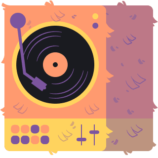 Record player piñata character