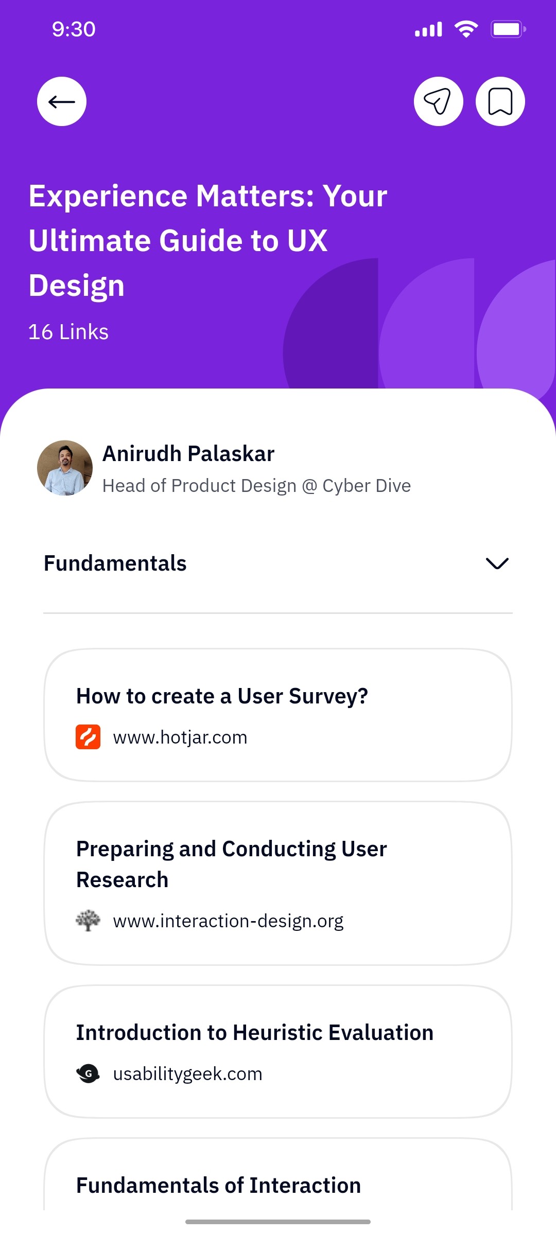 Outskill Links screen
