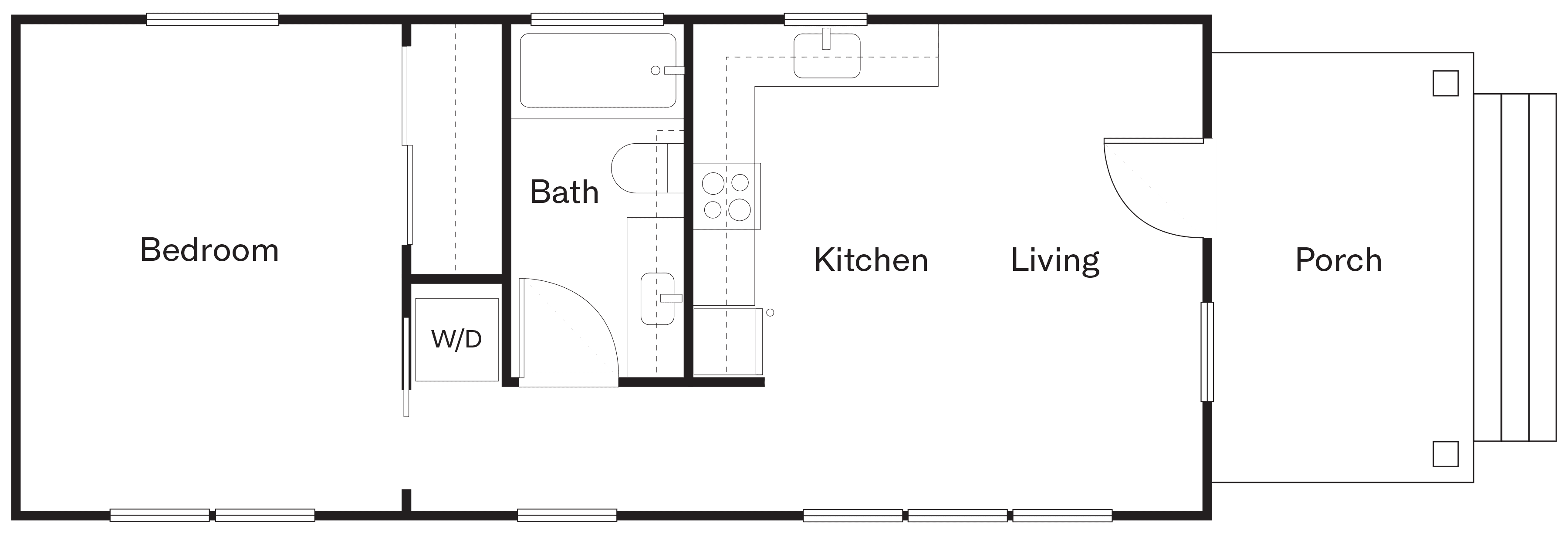 Outpost ADU Front Porch Floorplan