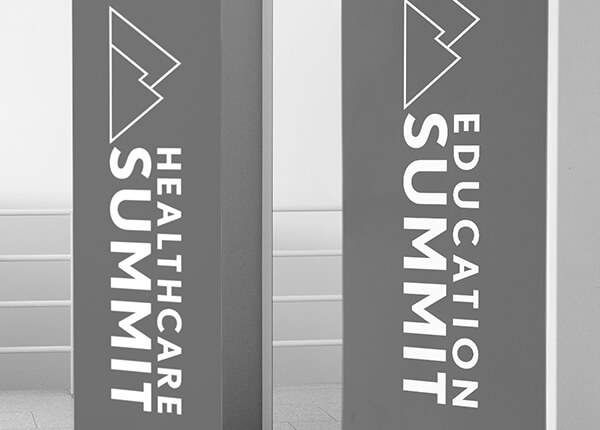 Two logos I designed for Summit events